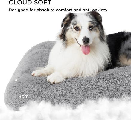 Show full view: Bedsure Washable Dog Crate Mattress, Light Grey, 48-in slide 4 of 8
