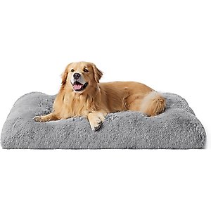 Bedsure Washable Dog Crate Mattress, Light Grey, 48-in