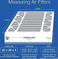 Nordic Pure Honeywell/Lennox MERV 8 Pleated Plus Carbon Replacement Furnace Filters, 20 x 20 x 5-in H, 4 count slide 2 of 7