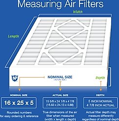 Nordic Pure Air Bear Replacement 255649-105 MERV 10 Air Filters, 16 x 25 x 5-in AB, 1 count slide 2 of 8