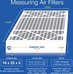 Nordic Pure Honeywell/Lennox MERV 12 Pleated Plus Carbon Replacement Air Filters, 16 x 25 x 5-in H, 2 count slide 2 of 7
