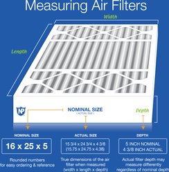 Nordic Pure Honeywell/Lennox Replacement MERV 10 Air Filters, 16 x 25 x 5-in H, 2 count slide 2 of 8
