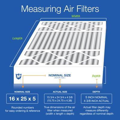 Show full view: Nordic Pure Honeywell/Lennox Replacement MERV 10 Air Filters, 16 x 25 x 5-in H, 4 count slide 2 of 9