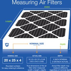 Nordic Pure Pure Carbon Pleated Odor Reduction Merv 8 Furnace Filters, 20 x 25 x 4-in, 1 count slide 2 of 8
