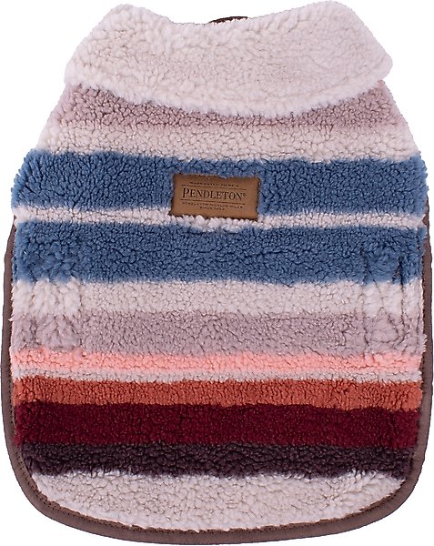 Show full view: Pendleton Berber Dog Coat, Serape Rosewood, X-Small slide 1 of 5