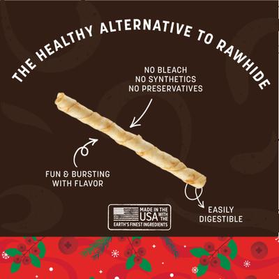 Show full view: Earth Animal Seasonal Stix Holiday Feast Recipe Rawhide-Free Dog & Cat Treats, 20 count slide 4 of 10