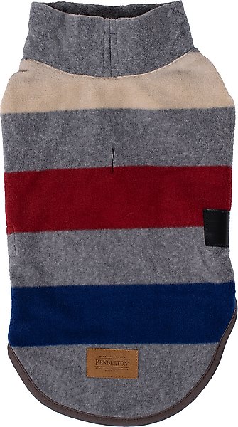Show full view: Pendleton Fleece Dog Vest, Cabin Stripe Gray, Small slide 1 of 6
