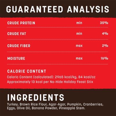 Show full view: Earth Animal Seasonal Stix Holiday Feast Recipe Rawhide-Free Dog & Cat Treats, 20 count slide 8 of 10