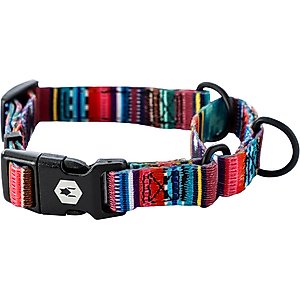 Wolfgang Heavy Duty Quetzal Martingale Dog Collar with Quick Release, Large: 18 to 26-in neck, 1-in wide