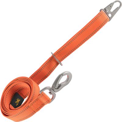 Show full view: Browning Classic Webbing Safety Orange Dog Leash with Reflective Stitching, Small: 6-ft long, 1-in wide slide 3 of 8