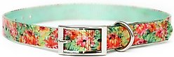 Zaley Designs Trim to Size Tropical Floral Polyurethane Dog Collar, Small: 9 to 16-in neck, 3/4-in wide