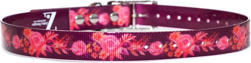 Show full view: Zaley Designs Trim to Size Purple Floral Polyurethane Dog Collar, Large: 15 to 25-in neck, 1-in wide slide 2 of 4