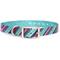 Show in main carousel: Zaley Designs Trim to Size Striped Dog Collar, Purple & Mint, Small: 9 to 16-in neck, 3/4-in wide slide 1 of 3