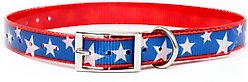 Zaley Designs Trim to Size Patriotic Stars Polyurethane Dog Collar, Small: 9 to 16-in neck, 3/4-in wide