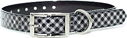 Zaley Designs Trim to Size Polyurethane Dog Collar, Black & White Checkered, Small: 9 to 16-in neck, 3/4-in wide
