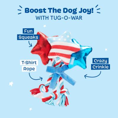 Show full view: BARK Star Spangles Dog Plush Toy, X-Small slide 4 of 7