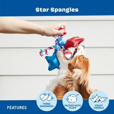 Show full view: BARK Star Spangles Dog Plush Toy, X-Small slide 3 of 7