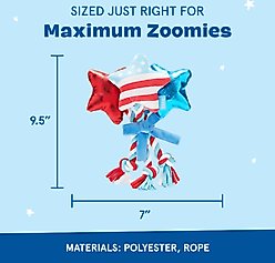 BARK Star Spangles Dog Plush Toy, X-Small slide 2 of 6