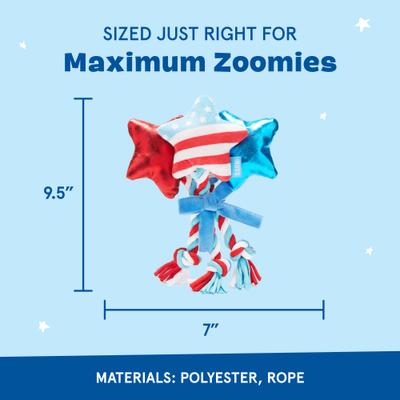 Show full view: BARK Star Spangles Dog Plush Toy, X-Small slide 2 of 7