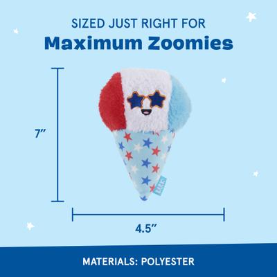 Show full view: BARK Liberty Cone Dog Plush Toy slide 2 of 7