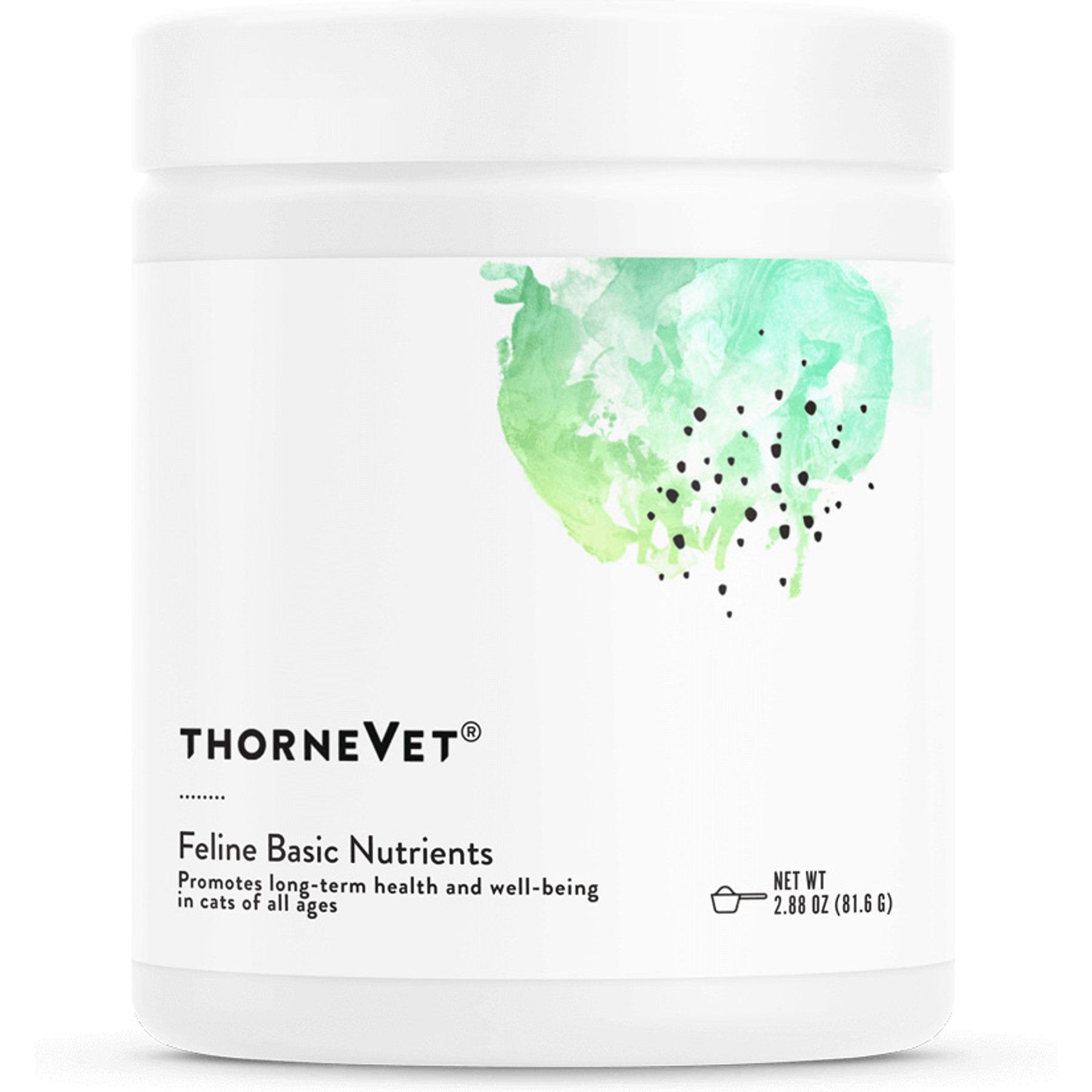 ThorneVET Feline Basic Nutrients Powder Vitamin for Cats, 120 scoops