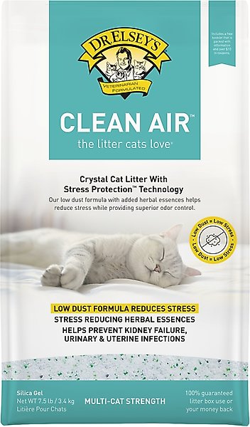 Show full view: Dr. Elsey's Clean Air Stress Reducing Crystal Cat Litter, 7.5-lb bag slide 1 of 8