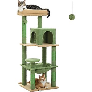 PAWZ Road 45.7-in Large Hammock Polyester Cat Tree & Condo, Medium, Green
