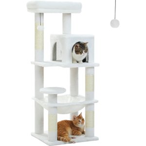 PAWZ Road 45.7-in Large Hammock Polyester Cat Tree & Condo, Medium, White