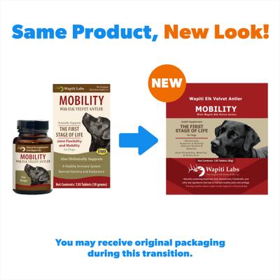 Show full view: Wapiti Labs Mobility Formula Dog Tablets Supplement, 120 tablet slide 3 of 11