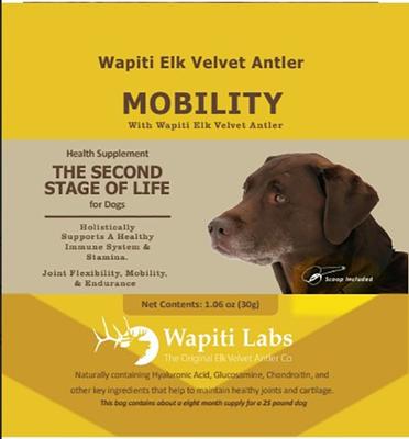 Show full view: Wapiti Labs Senior Mobility Formula Dog Powder Supplement, 1.06-oz bottle slide 1 of 11