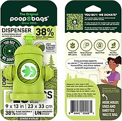 The Original Poop Bags USDA Biobased Hydrant Dispenser, Green, Large, 15 count