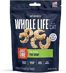 Whole Life Just One Shrimp Freeze-Dried Cat Treats, 0.7-oz bag