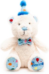 The Worthy Dog Birthday Bear Dog Toy, Blue, One Size