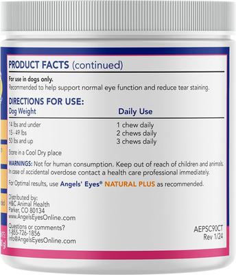 Show full view: Angels' Eyes Natural Plus Tear Stain Beef Flavored Soft Chew Supplement for Dogs, 90 count slide 9 of 10