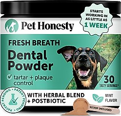 Pet Honesty Fresh Breath Freshener Mint Flavored Dental Powder for Dogs, 5.29-oz jar