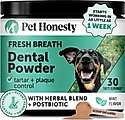Pet Honesty Fresh Breath Freshener Mint Flavored Dental Powder for Dogs, 5.29-oz jar