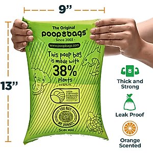 The Original Poop Bags® USDA Certified Biobased Rolls, Orange Scented, 120 count