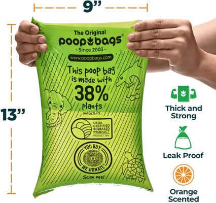 Show full view: The Original Poop Bags USDA Certified Biobased Rolls, Orange Scented, 120 count slide 4 of 8