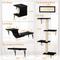 Show in main carousel: Coziwow Wall Mounted Shelves Set Cat Tree, Black, 5-Pack slide 2 of 11
