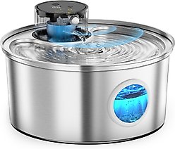 Casfuy PWL-003 Smart Motion Sensor Cordless Stainless Steel Dog & Cat Water Fountain, 108-oz