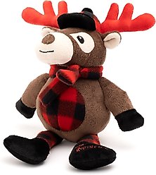 The Worthy Dog Christmas Happy Camper Moose Dog Toy, Brown, One Size slide 2 of 2