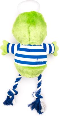 Show full view: The Worthy Dog Nautical Alligator Dog Toy, Green, One Size slide 3 of 4