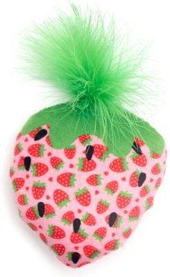 Show full view: The Worthy Cat Strawberry Cat Toy, Pink, One Size slide 3 of 3