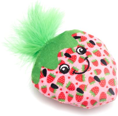Show full view: The Worthy Cat Strawberry Cat Toy, Pink, One Size slide 2 of 3