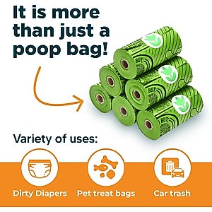 The Original Poop Bags® USDA Certified Biobased Rolls, Orange Scented, 120 count