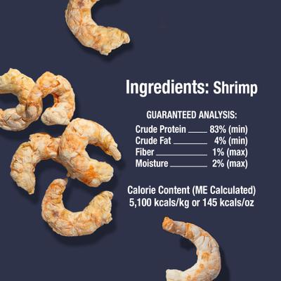 Show full view: Whole Life Just One Shrimp Freeze-Dried Cat Treats, 0.7-oz bag slide 3 of 11
