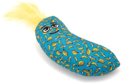 Show full view: The Worthy Cat Go Bananas Cat Toy, Teal, One Size slide 2 of 3