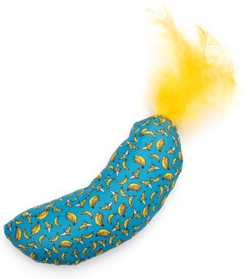 Show full view: The Worthy Cat Go Bananas Cat Toy, Teal, One Size slide 3 of 3