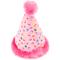 Show in main carousel: The Worthy Cat Birthday Hat Cat Toy, Pink, One Size slide 2 of 5