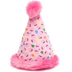 The Worthy Cat Birthday Hat Cat Toy, Pink, One Size